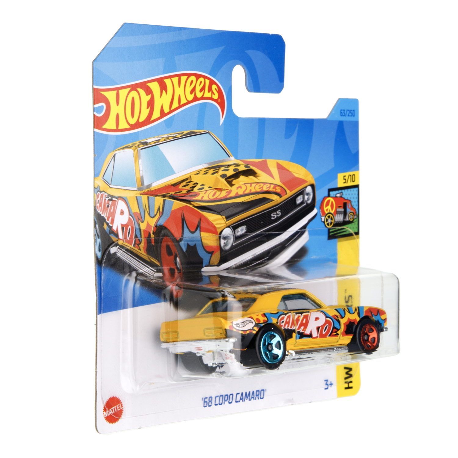 Машинка Hot Wheels 68 Copo Camaro серия hw art cars 62988 - фото 4