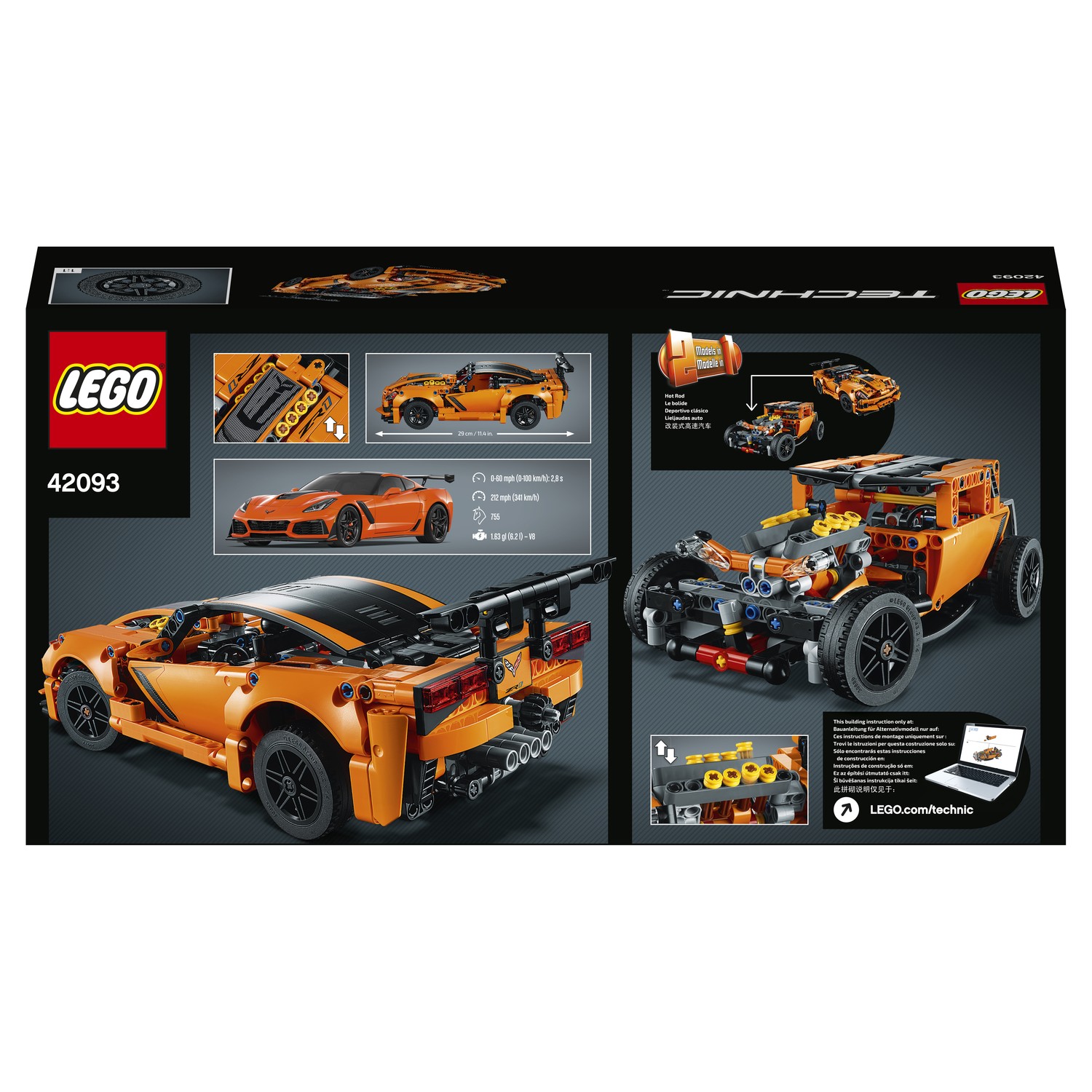 Lego technic hot rod 42093 instructions sale