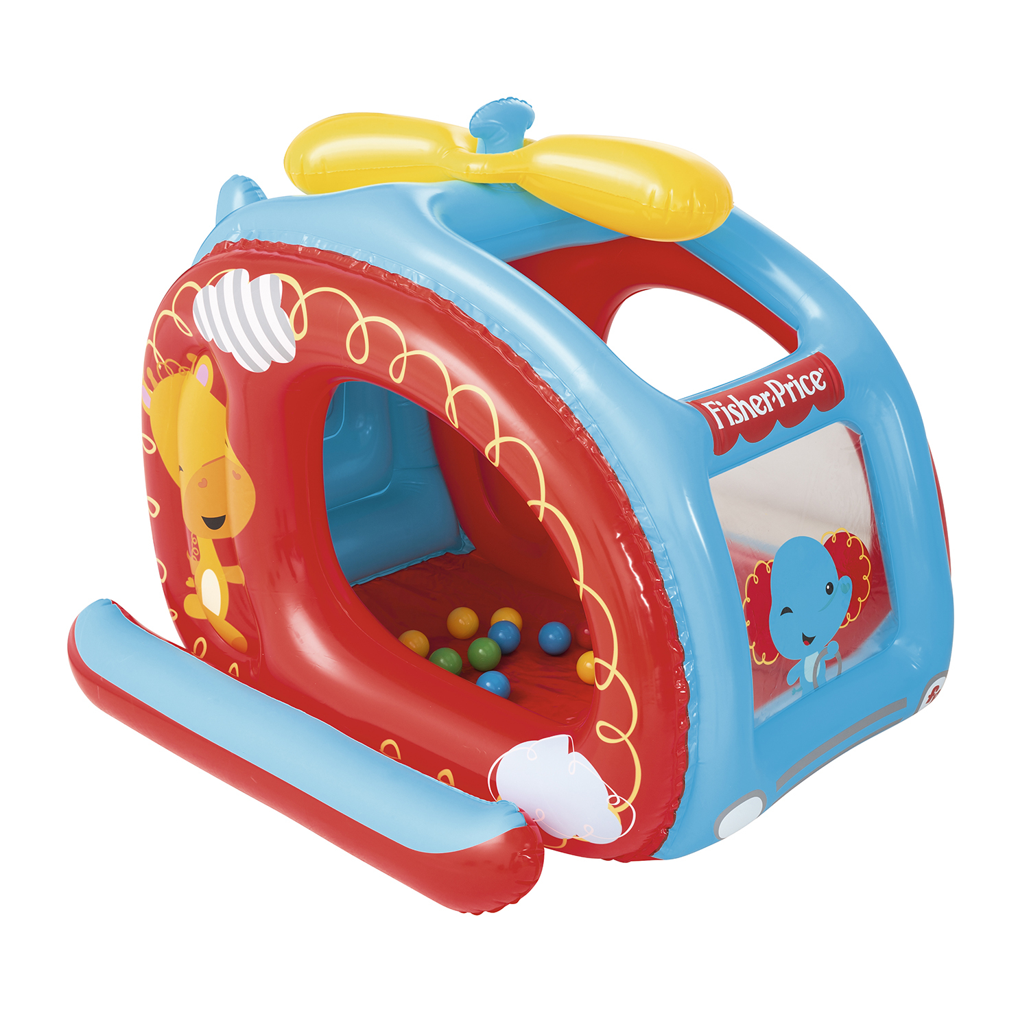 Центр игровой Bestway Fisher Price Вертолет с шариками 93502 - фото 2