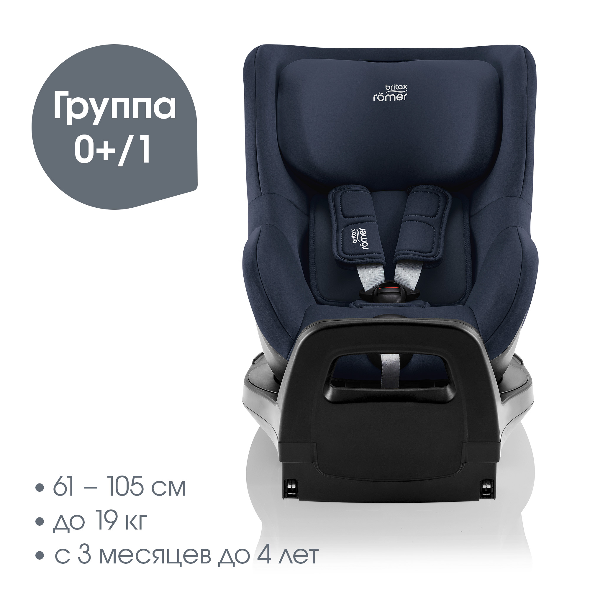 Детское автокресло Britax Roemer Dualfix PRO M Night Blue для детей с 3 мес. до 19 кг - фото 3