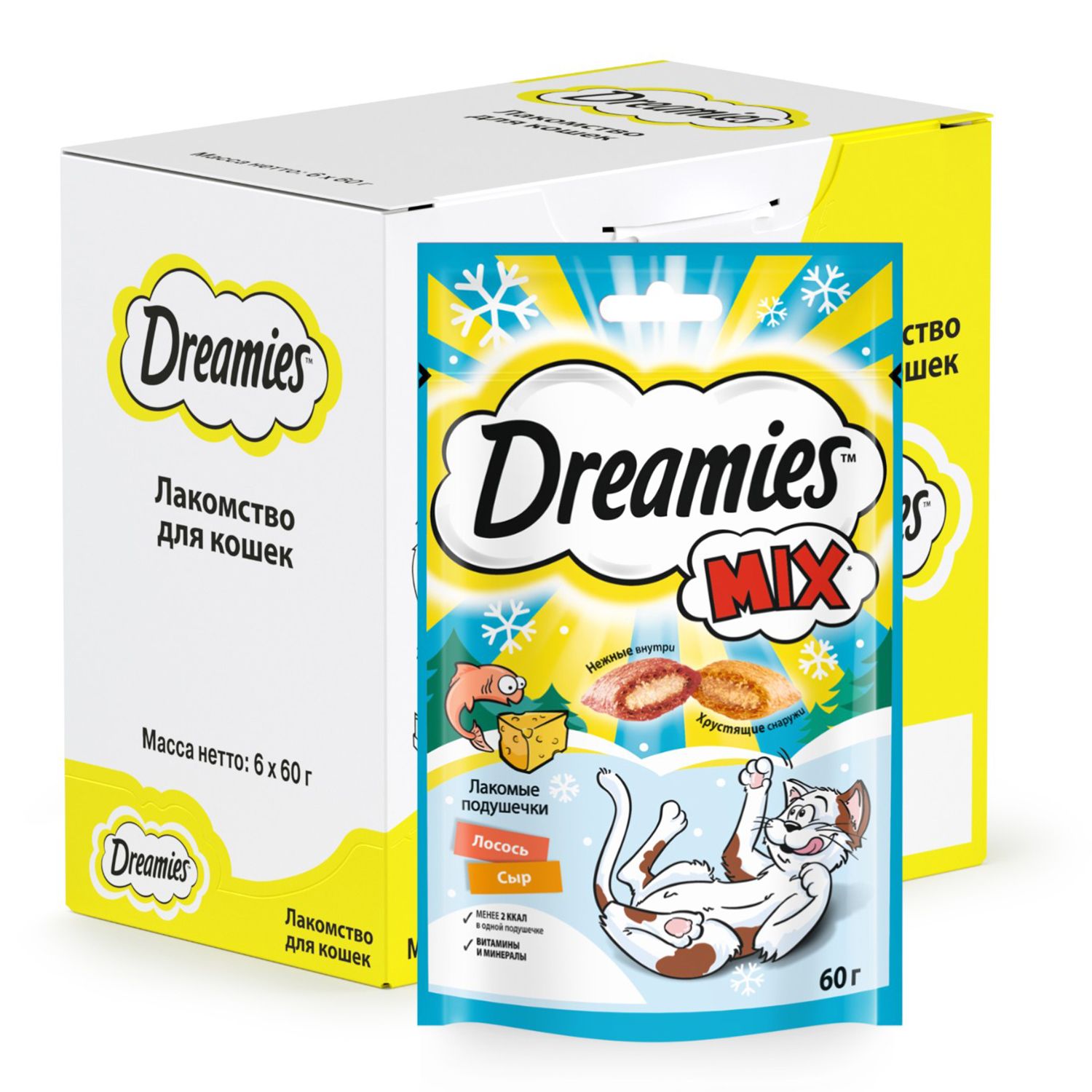 Лакомство для кошек Dreamies с лососем и сыром 60г - фото 3