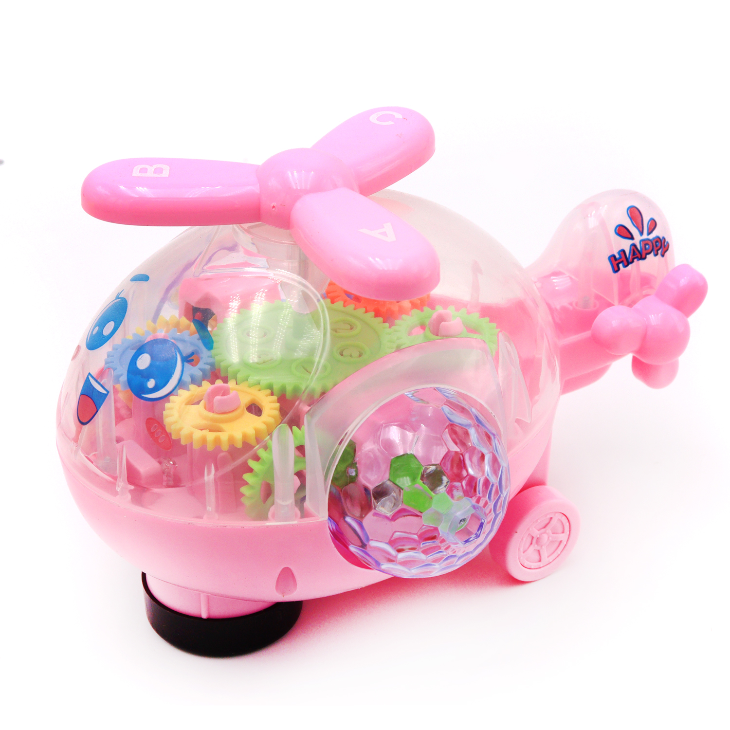 Вертолет Funky Toys развивающий заводной розовый 84939-МП - фото 1