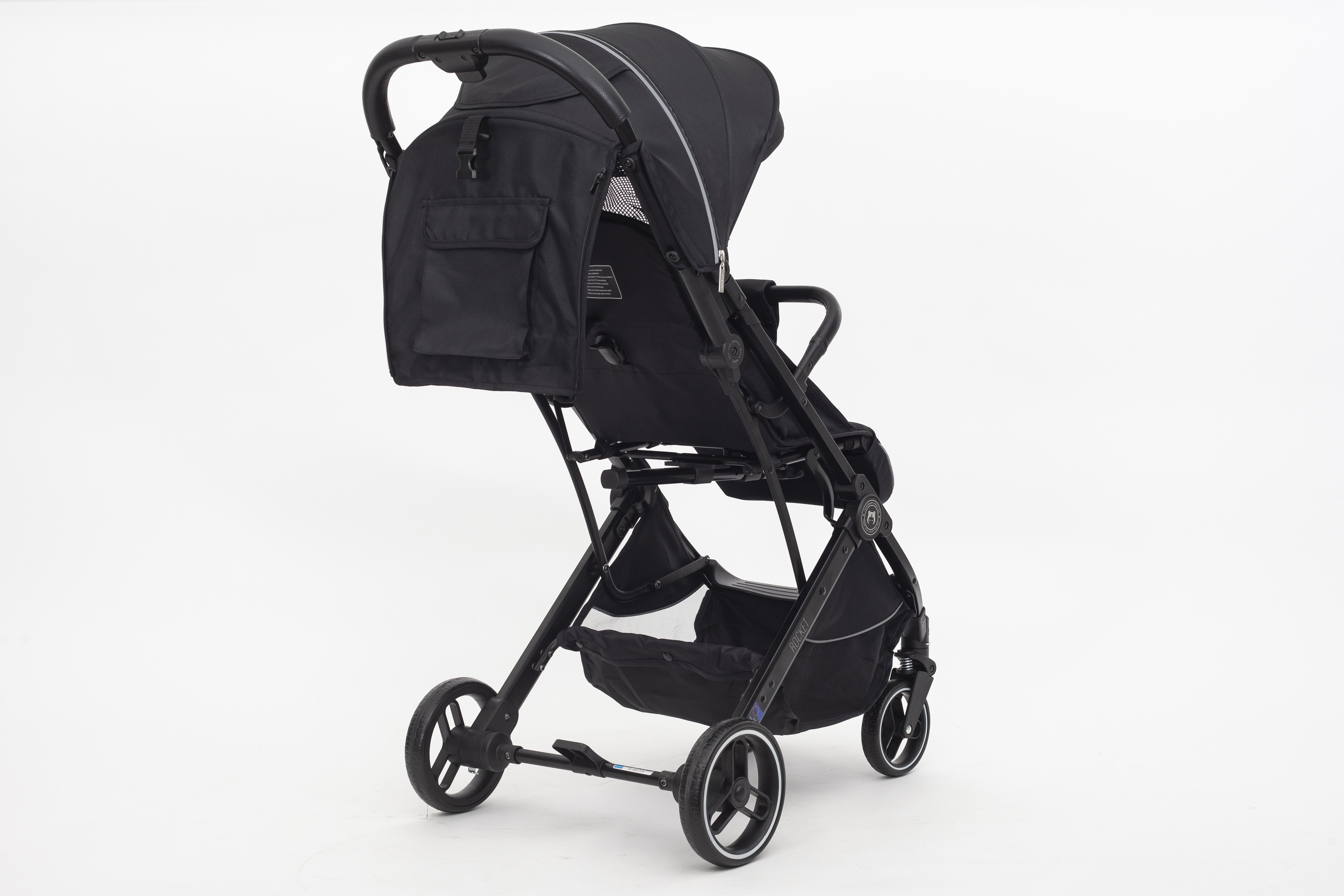 Коляска прогулочная Ining baby KR322 Pro Black - фото 4