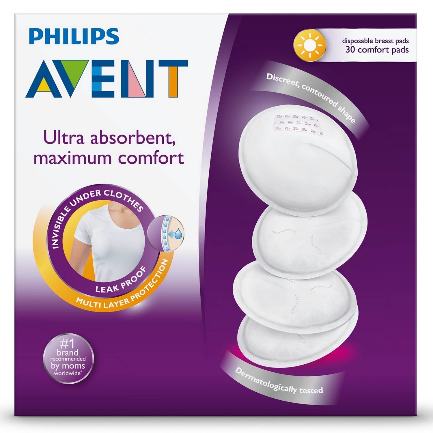 Вкладыши для бюстгальтера Philips Avent дневные 30 шт SCF254/30 - фото 3