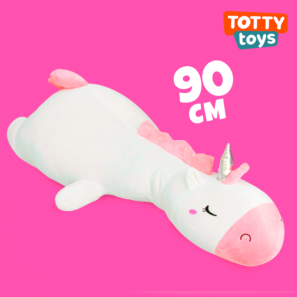 Мягкая игрушка подушка TOTTY TOYS единорог 90 см антистресс развивающая  обнимашка