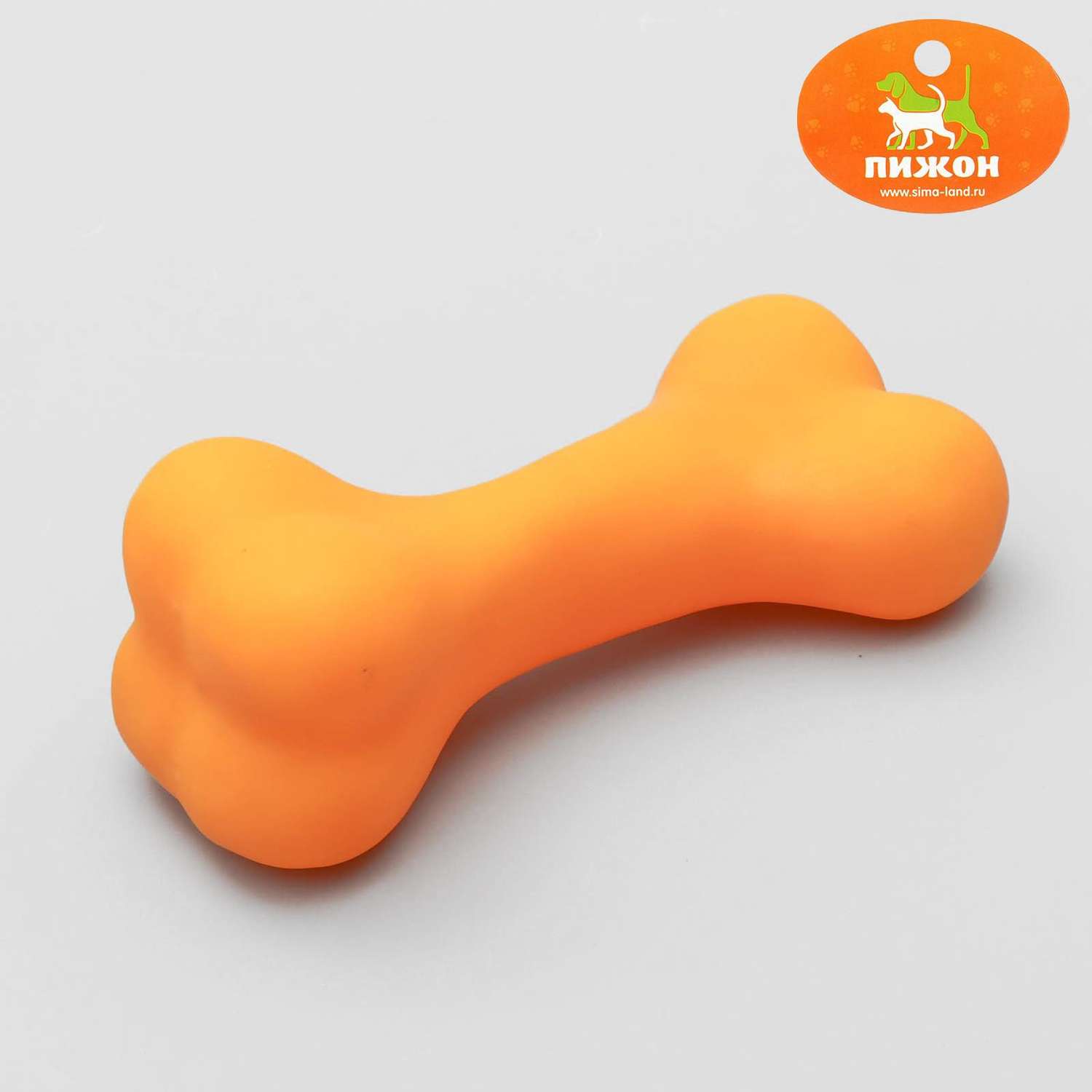 Игрушка для собак Пижон «Кость большая» оранжевая - фото 2