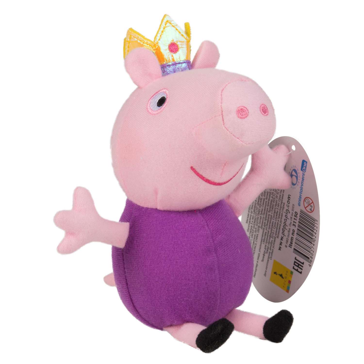 Игрушка мягкая Свинка Пеппа Pig Джордж принц 31150 - фото 5