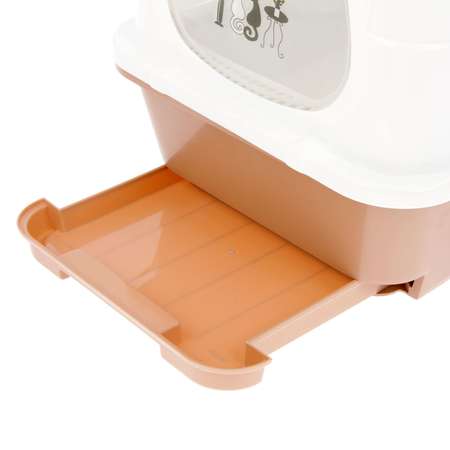 Туалет Пижон с выдвижным поддоном коричневый