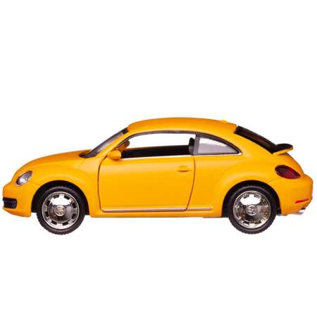 Машина металлическая Uni-Fortune Volkswagen New Beetle 2012 желтый матовый цвет двери открываются