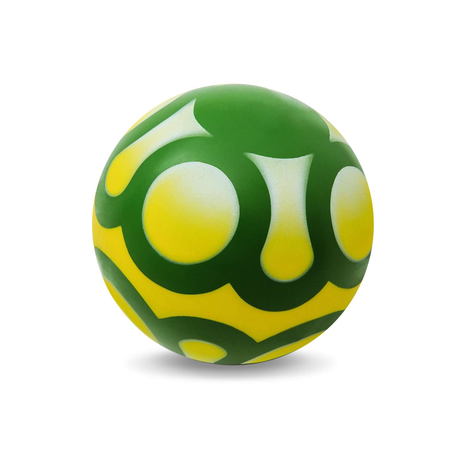Мяч ЧАПАЕВ диаметр 125 мм Кувшинка зеленый желтый белый - фото 2