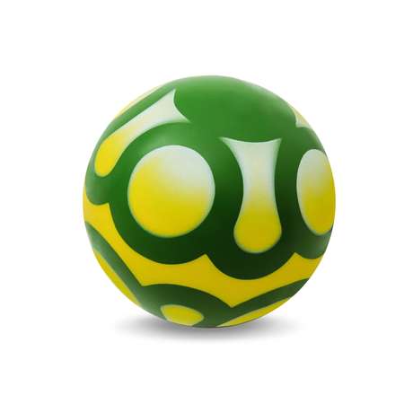 Мяч ЧАПАЕВ диаметр 125 мм Кувшинка зеленый желтый белый
