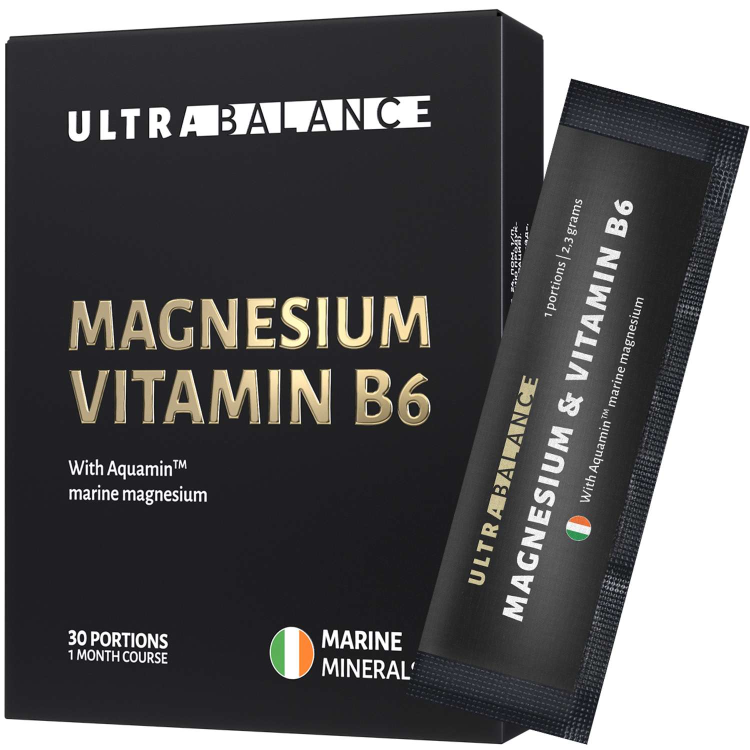 Магний витамин В6 UltraBalance антистресс успокоительное премиум с аквамином 30 саше - фото 1
