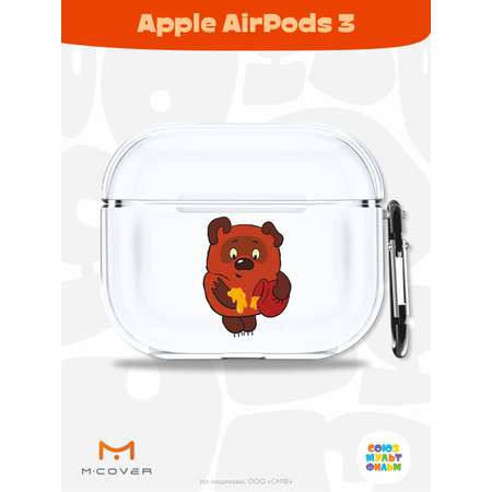 Силиконовый чехол Mcover для Apple AirPods 3 с карабином Винни и мед