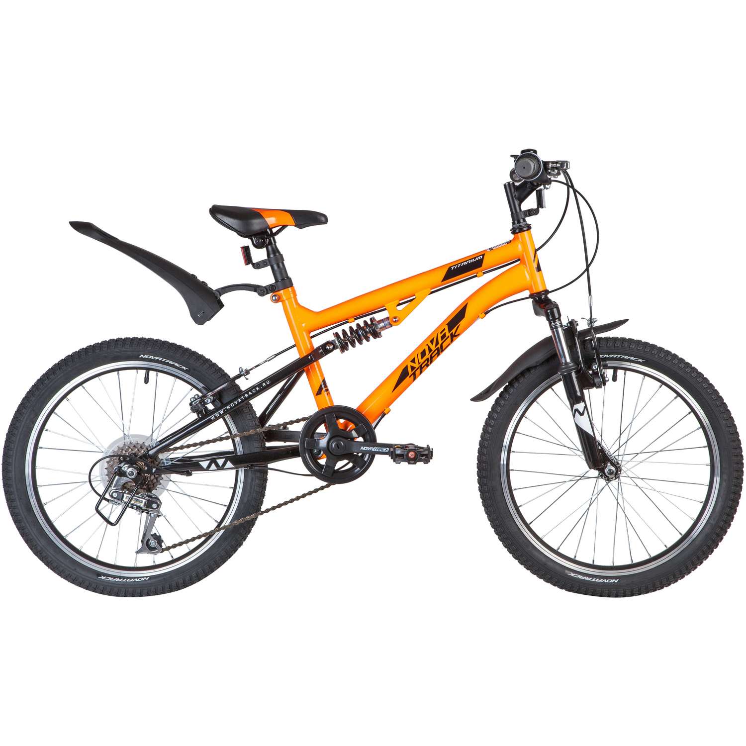Велосипед NOVATRACK TITANIUM 6.V 20 оранжевый - фото 1