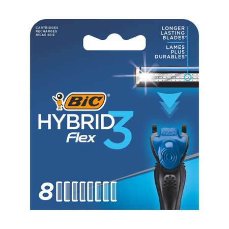 Сменные кассеты для бритвы BIC Hybrid 3 Flex 8 шт