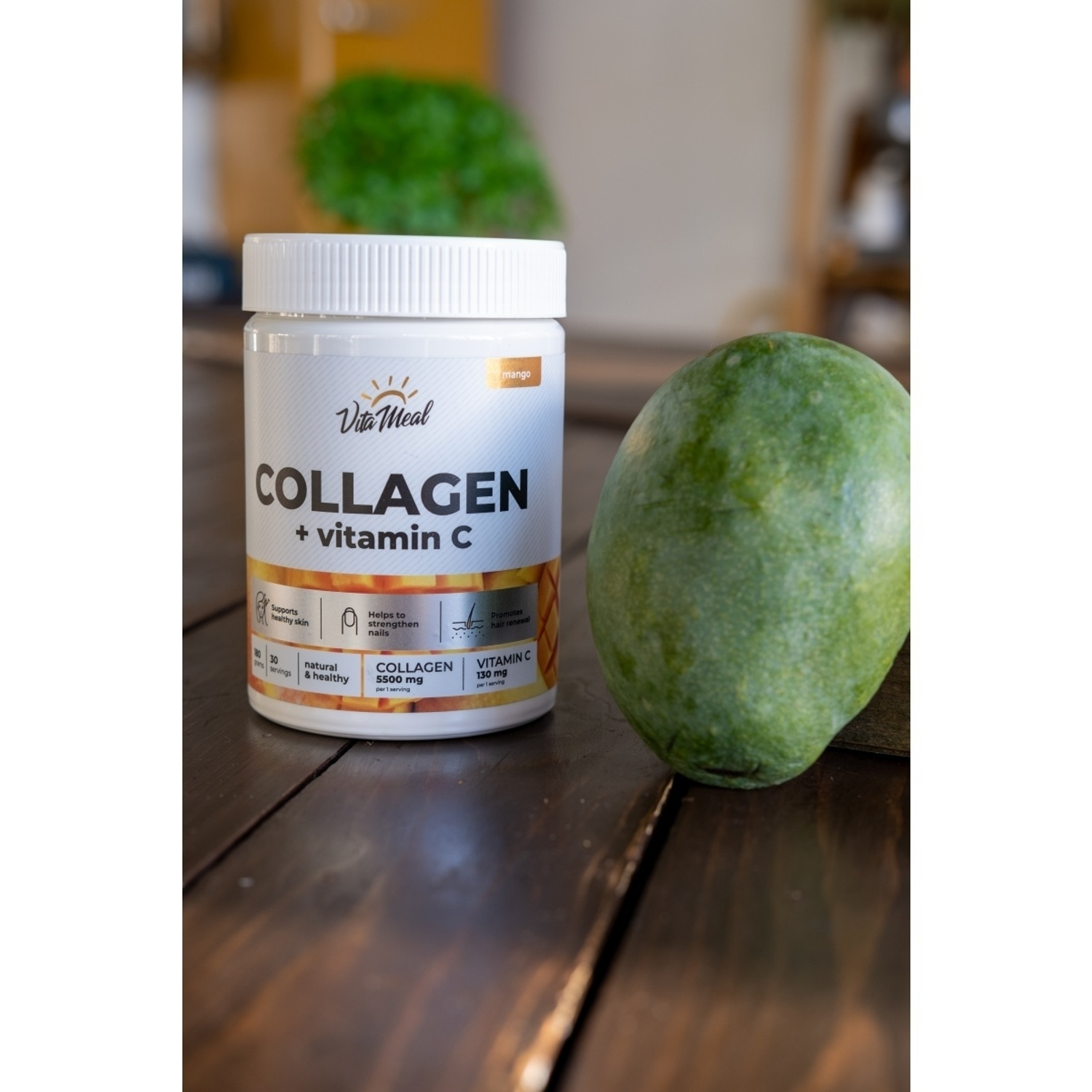 Коллаген + Витамин С VitaMeal порошок со вкусом манго 180 г - фото 5