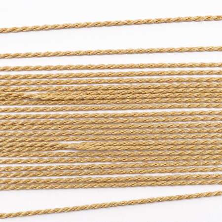 Шнур Astra Craft шелковый тонкий для изготовления украшений с иглой 0.6 мм 2 м золотистый