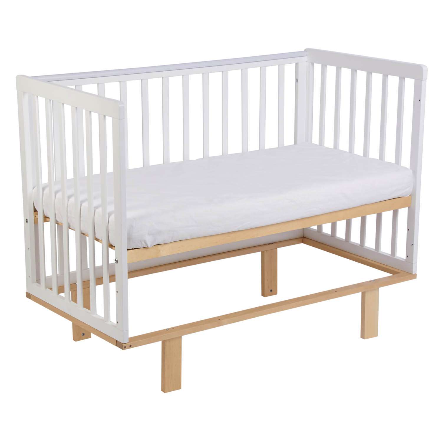 Кроватка детская Polini kids Simple 340 Белый-Натуральный - фото 26