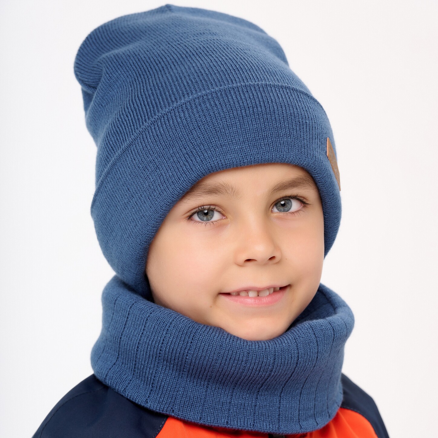 Шапка и снуд NYCkids NYC-H-41-Wlogo-navy - фото 6