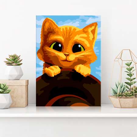 Картина по номерам Hobby Paint на картоне 15х21 см Кот в сапогах