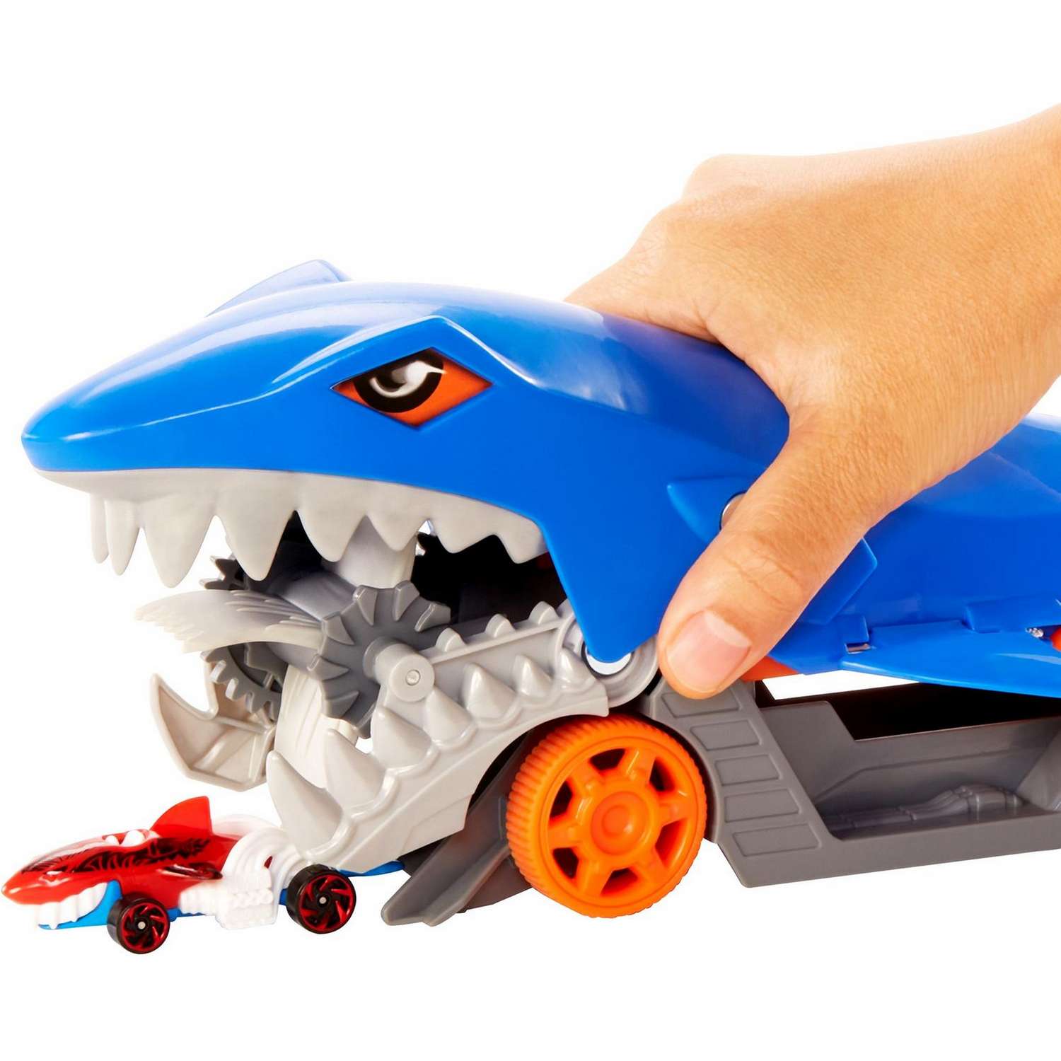 Набор игровой Hot Wheels Грузовик Голодная акула с хранилищем для машинок GVG36 GVG36 - фото 9