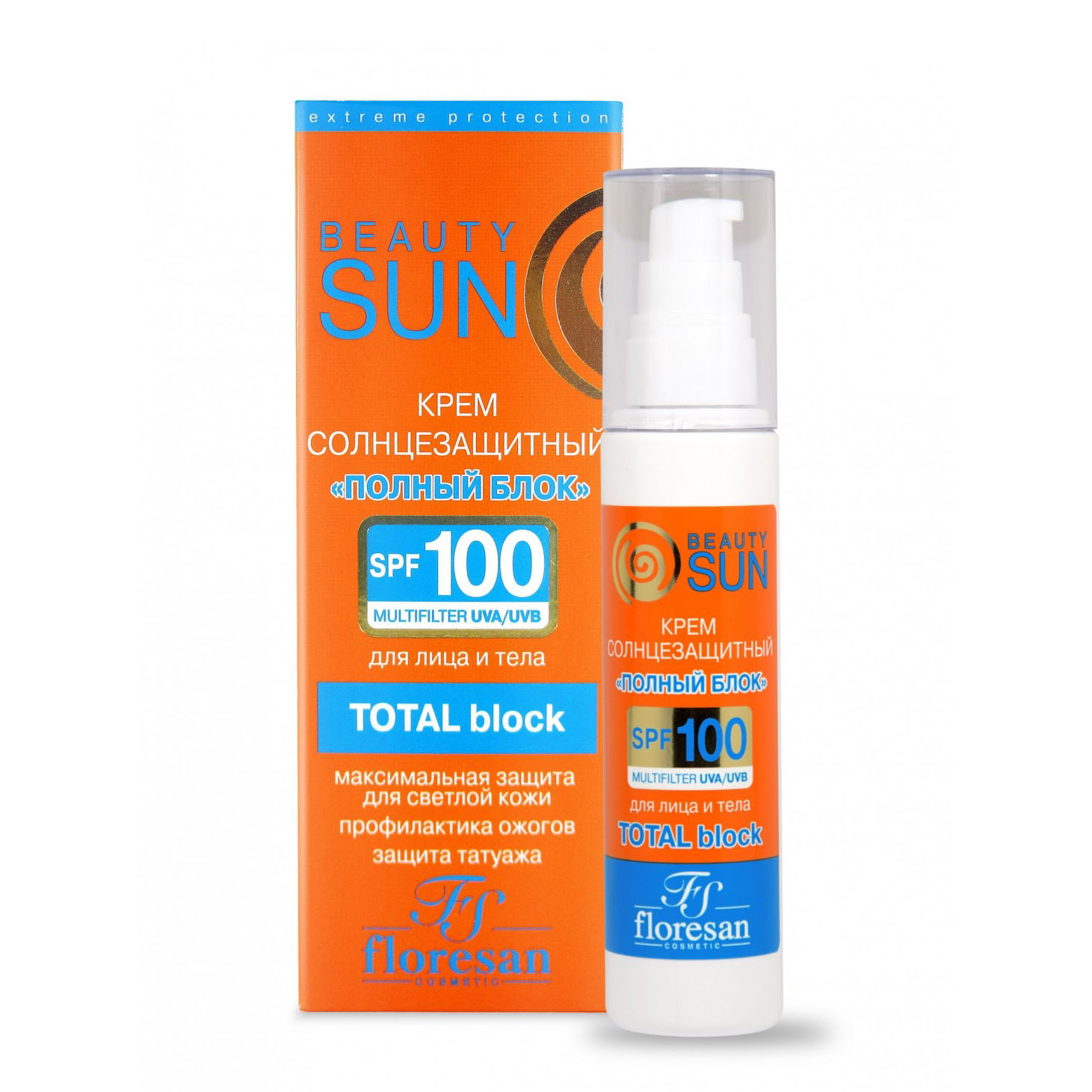 Солнцезащитный крем floresan Beauty Sun Полный блок SPF 100 75мл купить по  цене 517 ₽ в интернет-магазине Детский мир