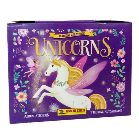 Бокс с наклейками Panini Unicorns Единороги 2024 50 пакетиков в наборе