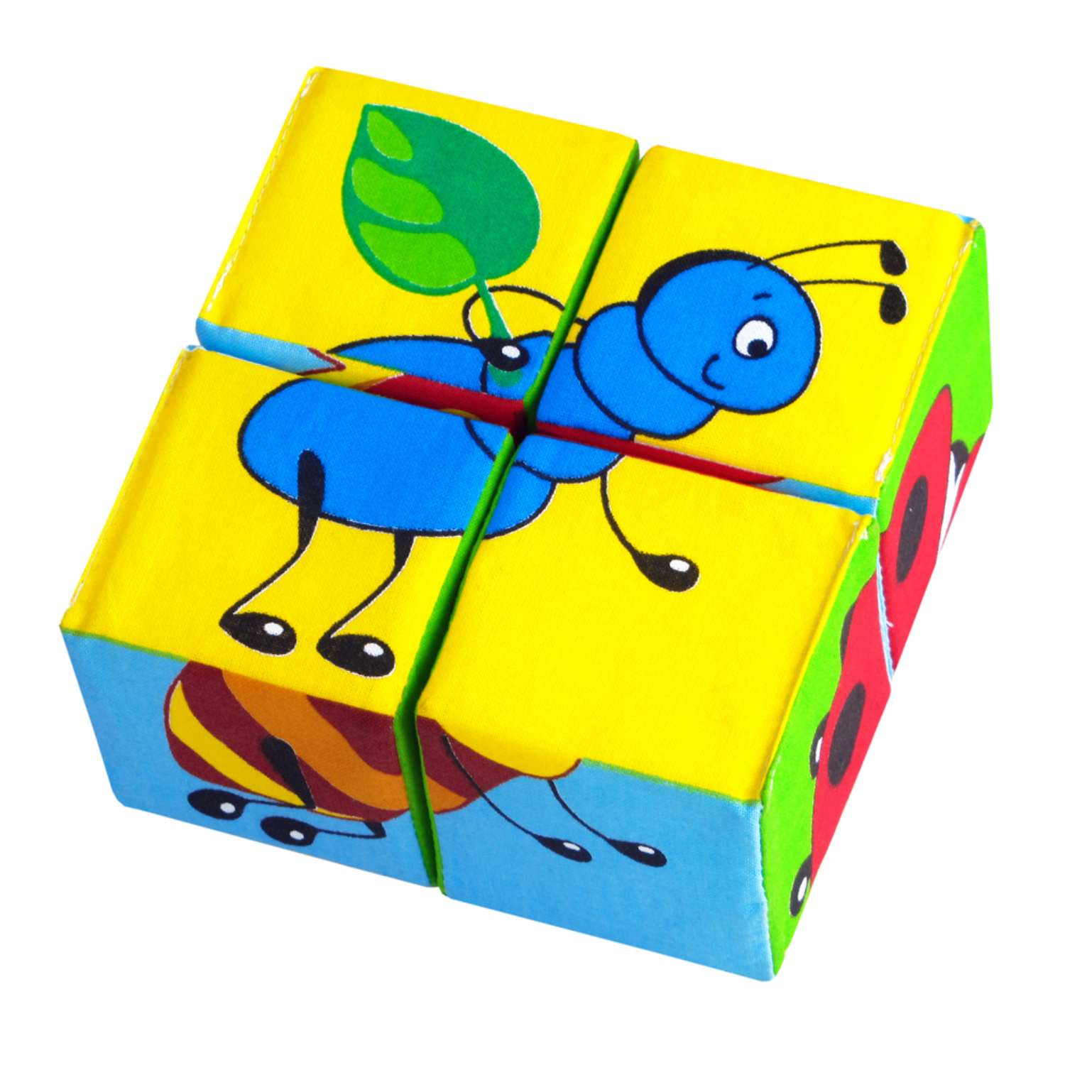 Кубики Мякиши Набор детских мягких развивающих кубиков для малышей Насекомые подарок детям мягкие - фото 8