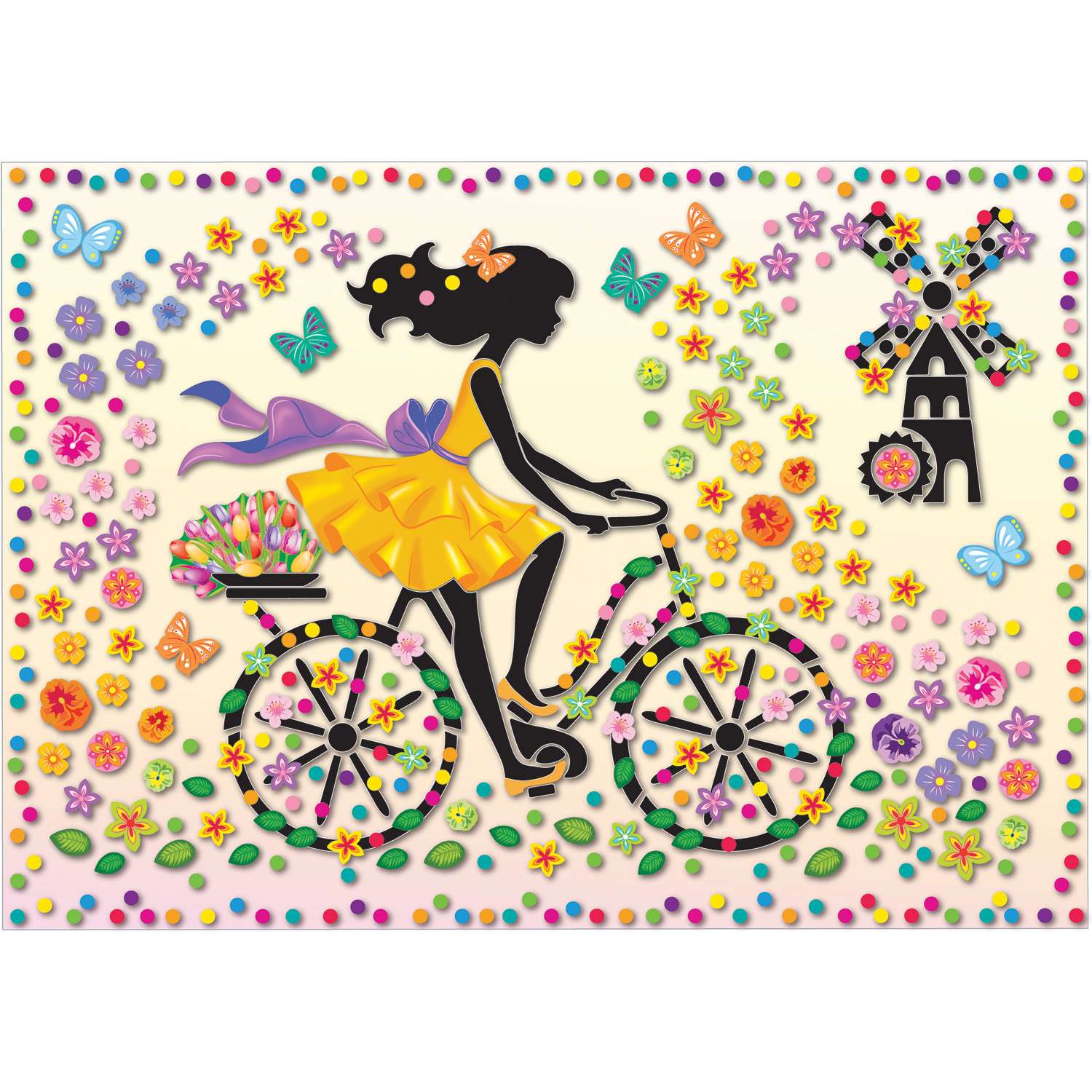 Набор для изготовления картины КЛЕVЕР Ма шер девушка на велосипеде АС 43-321 - фото 2