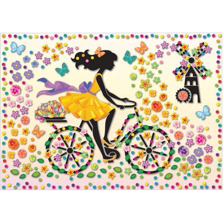 Набор для изготовления картины КЛЕVЕР Ма шер девушка на велосипеде АС 43-321