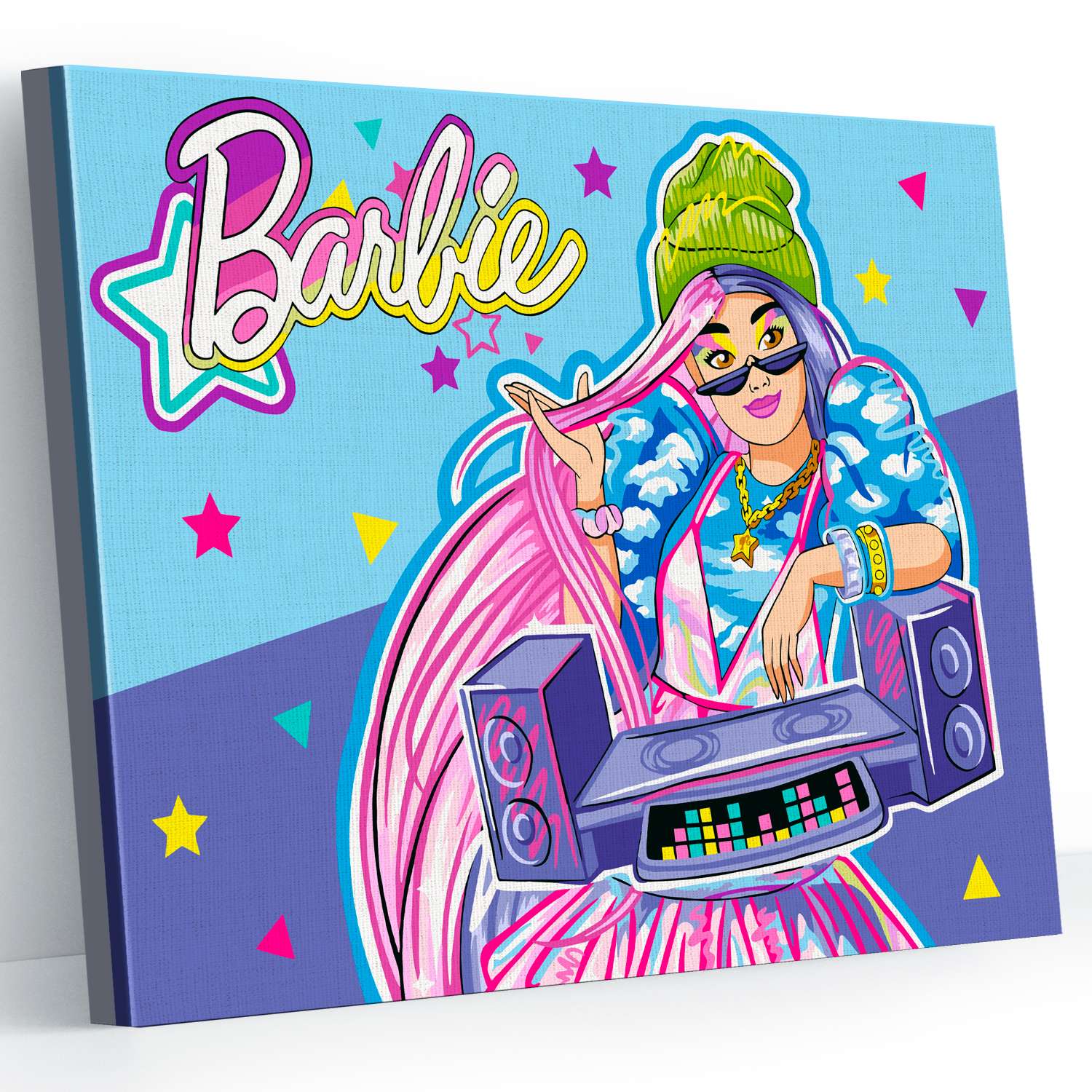 Картина по номерам Barbie Будь весёлой холст 30х40 - фото 1
