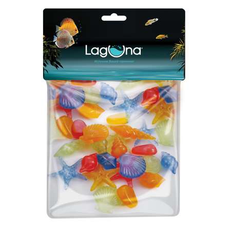 Ракушки для рыб Laguna морские Разноцветные 100шт
