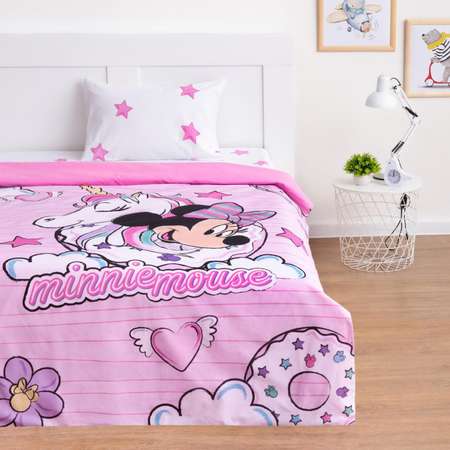 Пододеяльник Disney Minnie Mouse с единорогом 143*215 см поплин