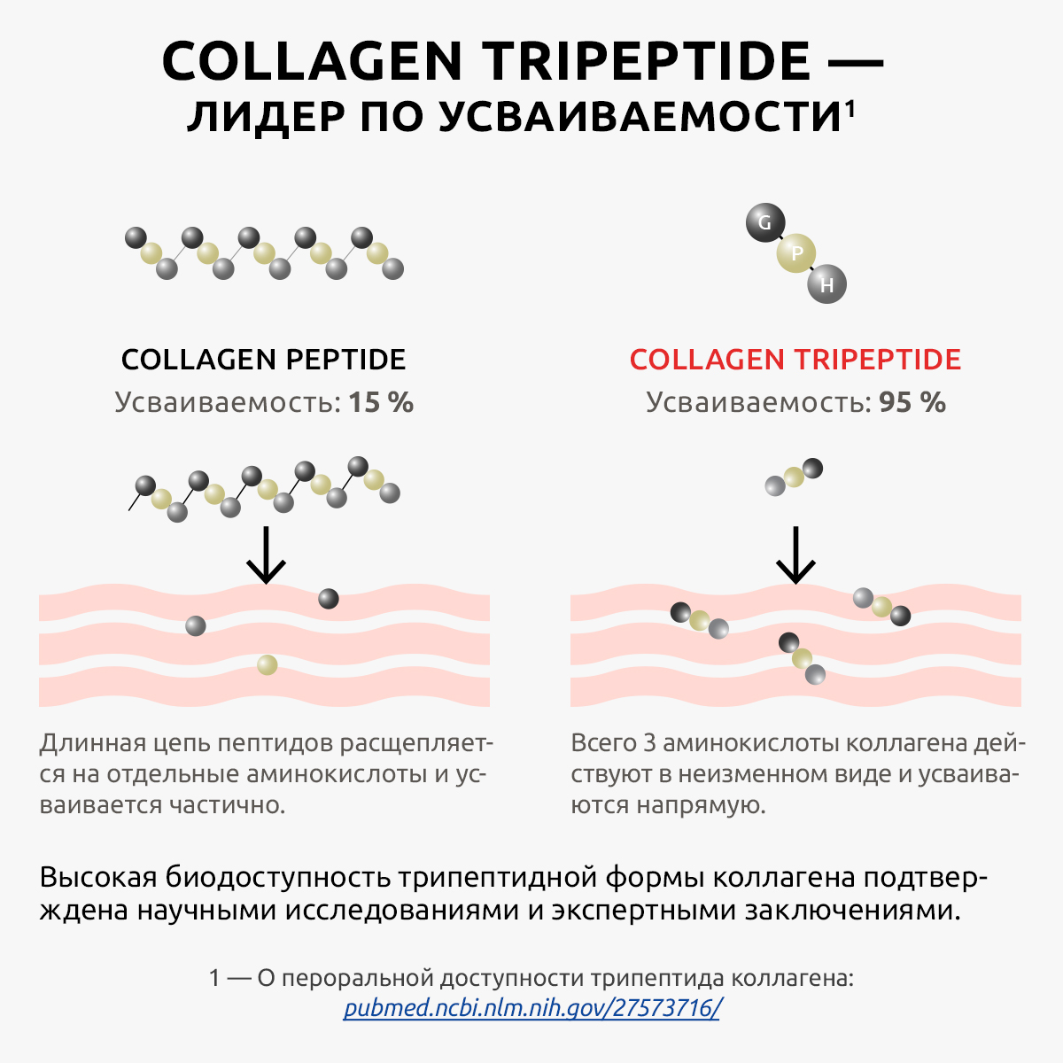 Коллаген морской порошок UltraBalance низкомолекулярный Collagen Tripeptide БАД 30саше с витамином С и гиалуроновой кислотой - фото 4