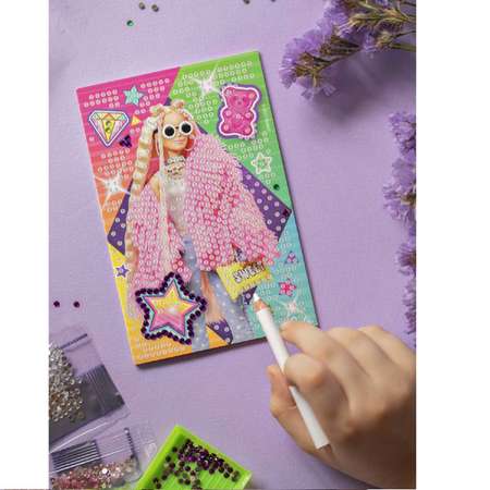 Алмазная мозаика Barbie Аппликация стразами подарочная в коробке