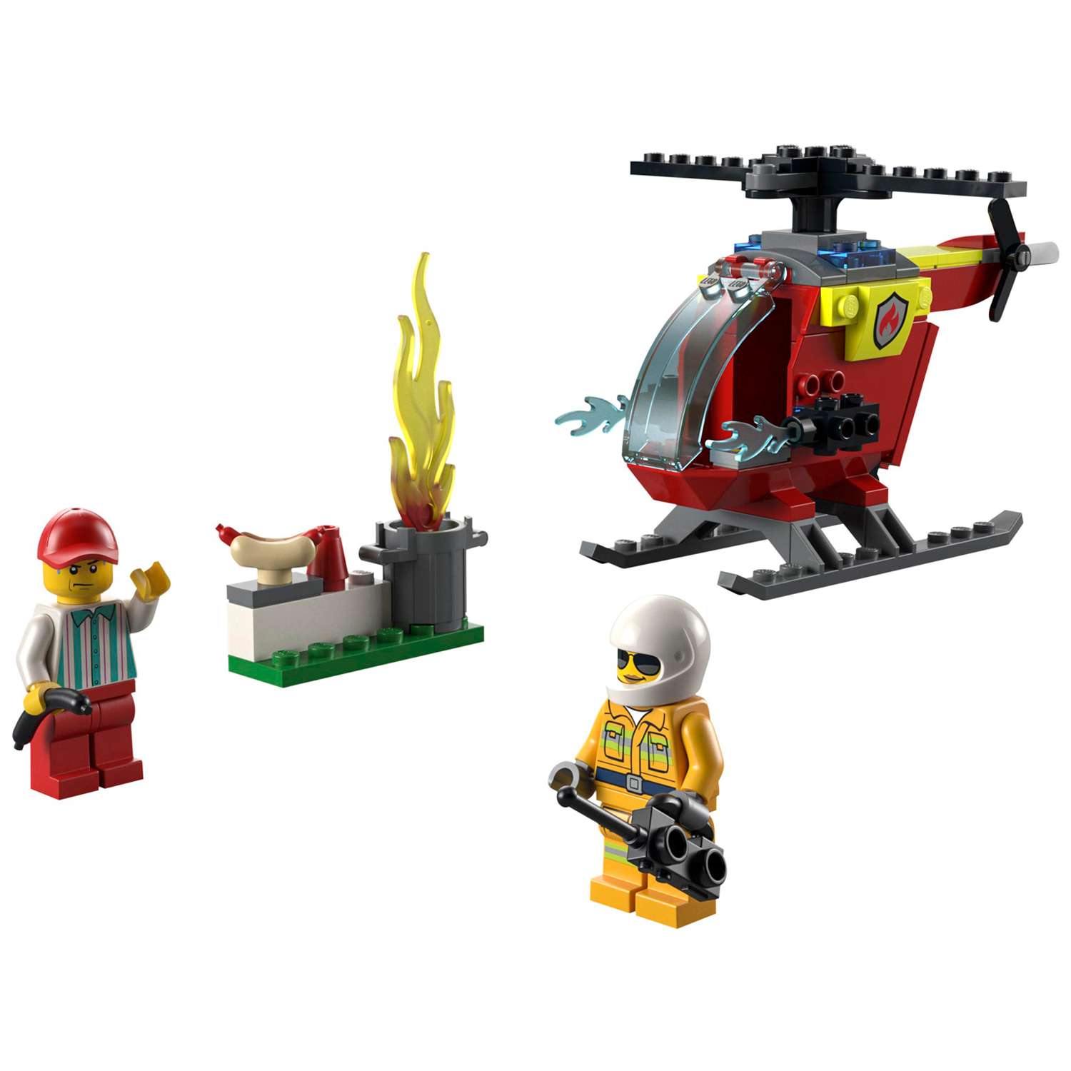 Конструктор детский LEGO City Пожарный вертолёт - фото 6