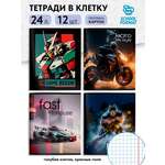 Тетрадь SCHOOLFORMAT 24 листа клетка микс