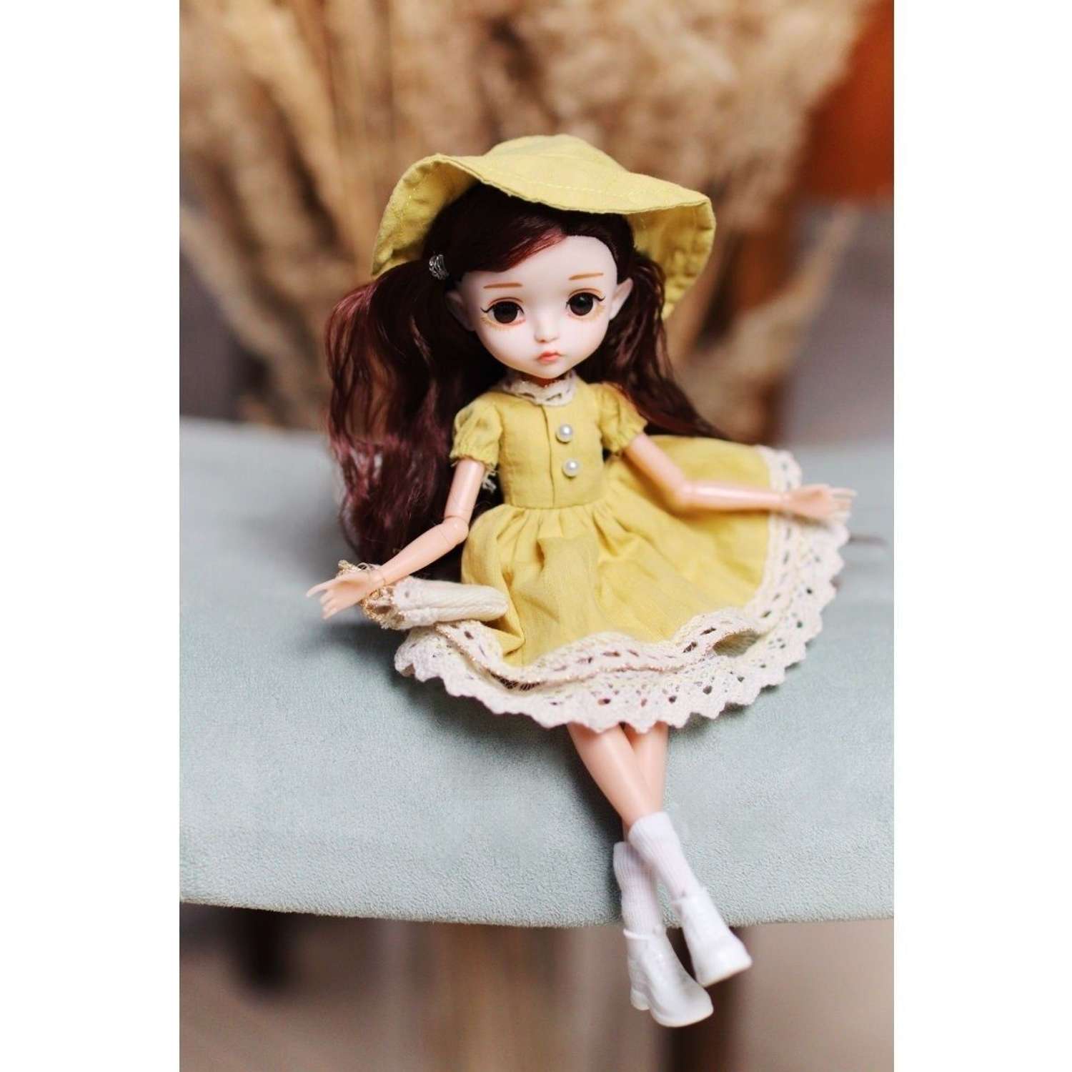 Кукла шарнирная 26 см Soul Sister с набором аксессуаров и одежды в подарочной коробке YW-DOLL26-05/желтый - фото 3