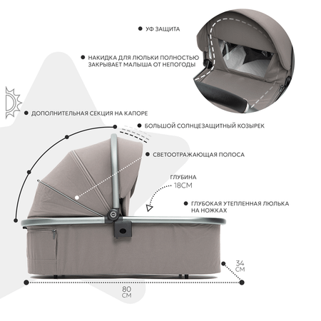 Коляска 2в1 Olsson Aura Cappuccino