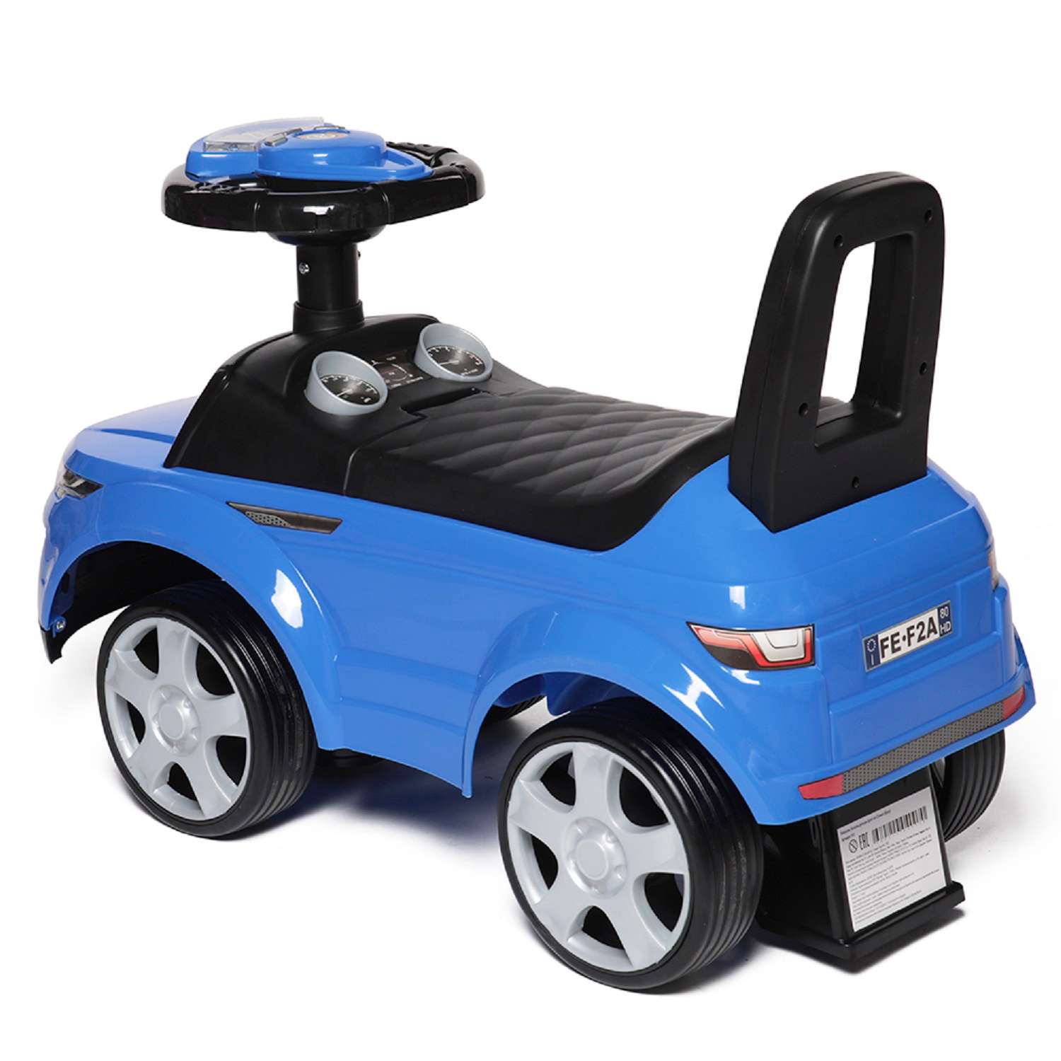 Каталка BabyCare Sport car кожаное сиденье синий - фото 4