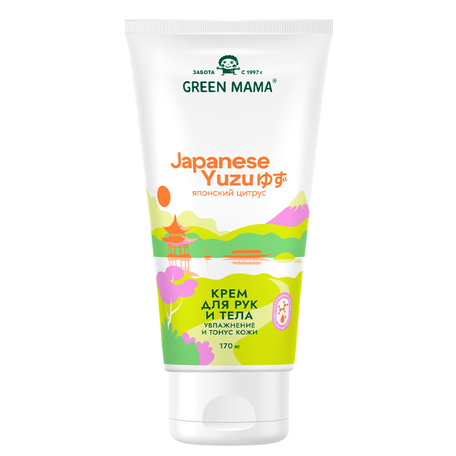 Крем для кожи тела и рук Green Mama Japanese Yuzu увлажнение и тонус 170 мл - фото 1