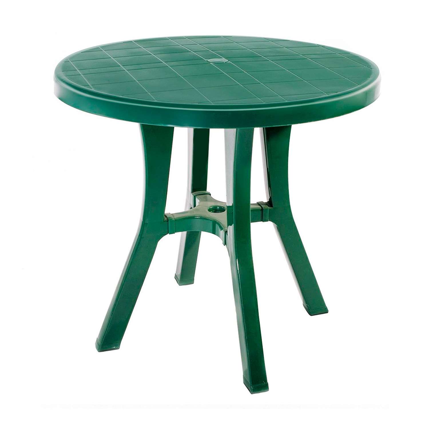 Стол elfplast круглый темно-зеленый диаметр 80 см - фото 3