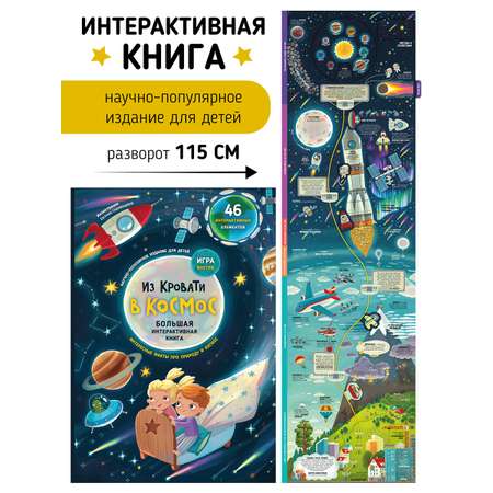 Книга с окошками Раскладушка Счастье внутри Из Кровати в Космос