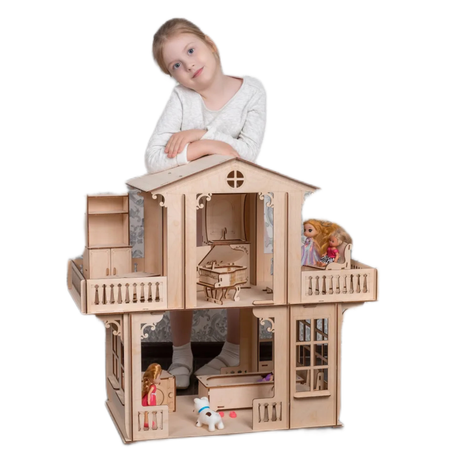Кукольный домик КубиГрад с балконами для больших кукол 121920