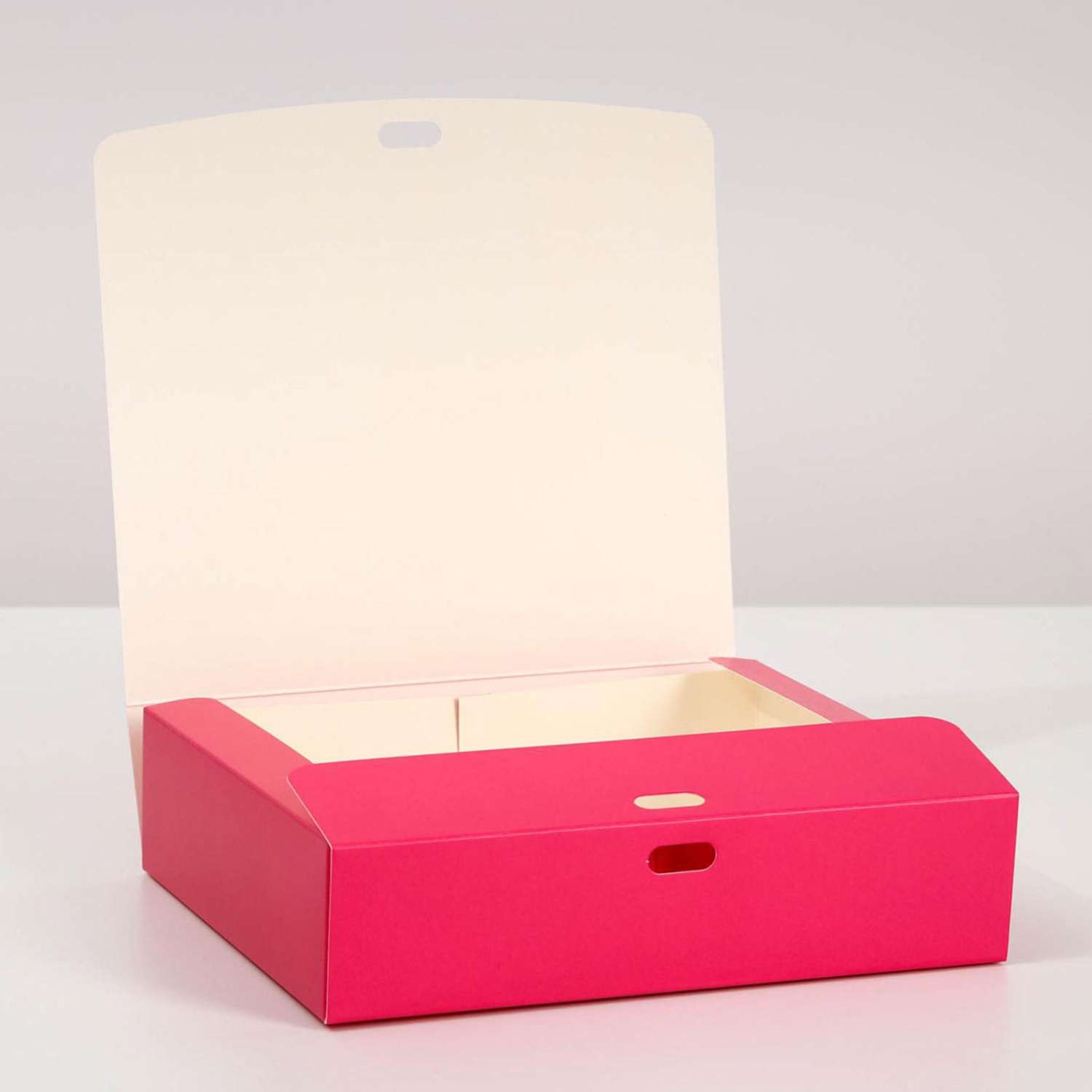 Коробка Арт Узор упаковочная подарочная складная Фуксия 20х18х5 см - фото 3