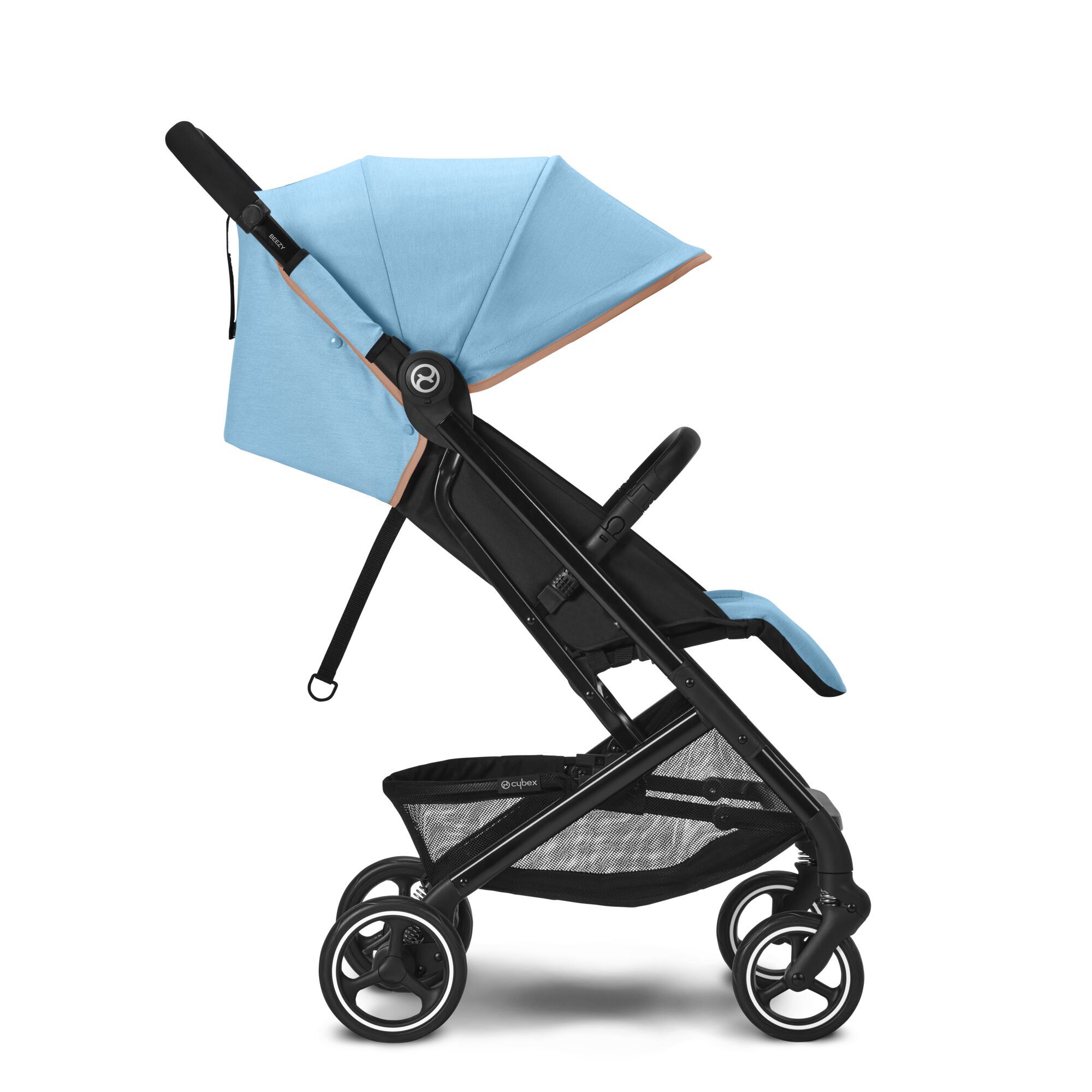 Коляская детская Cybex Beezy Beach Blue с дождевиком и бампером - фото 2