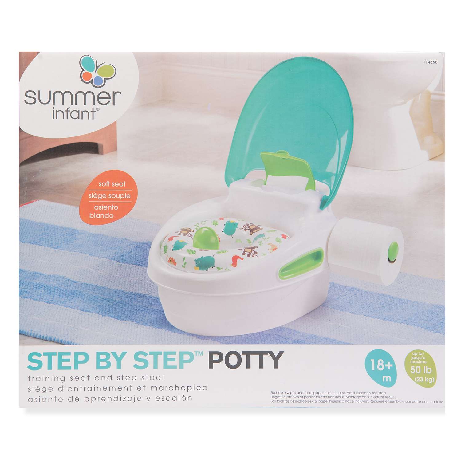 Горшок детский Summer Infant Step-By-Step Potty 3в1 Бирюзовый - фото 3