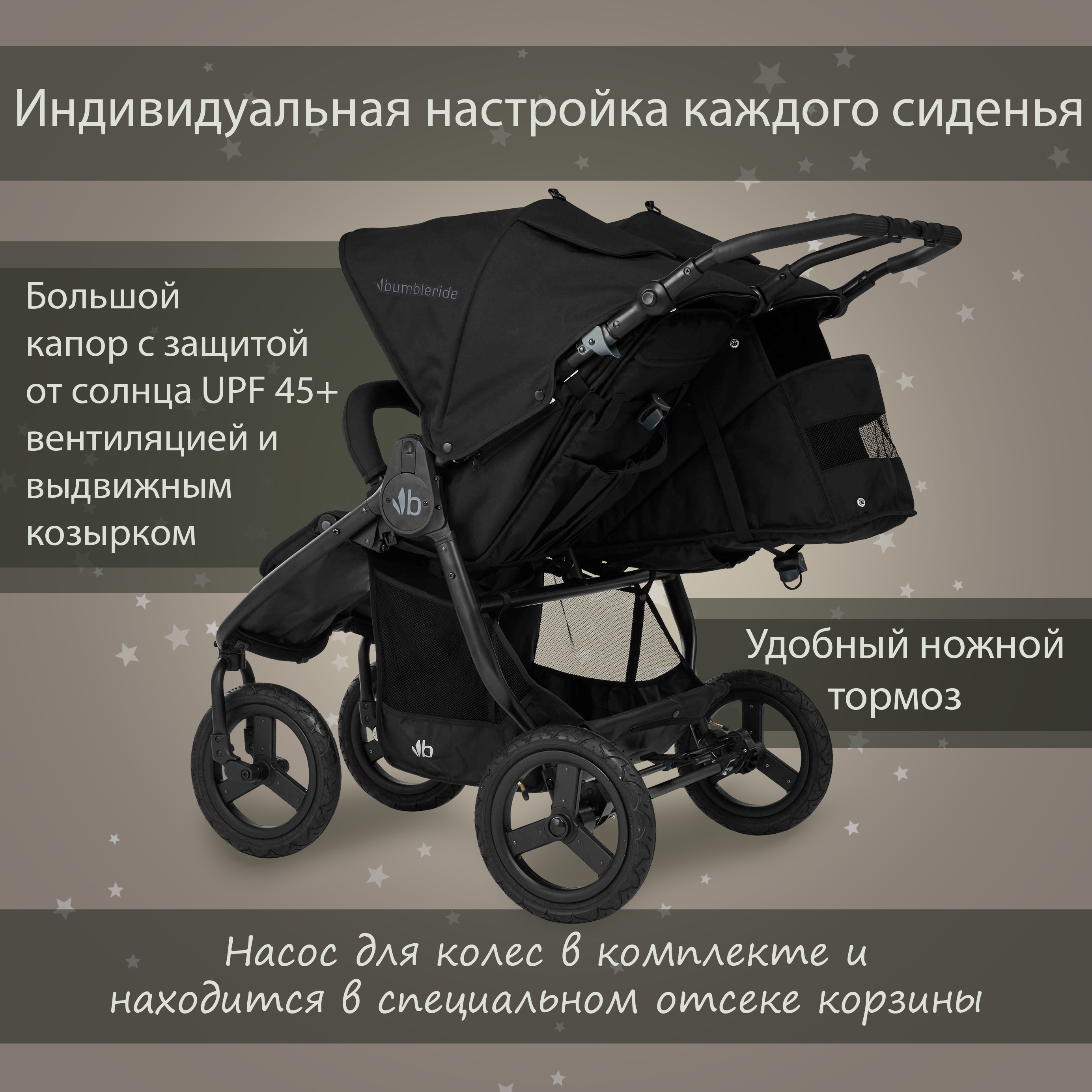 Коляска Bumbleride Indie Twin Dusk Premium - фото 8