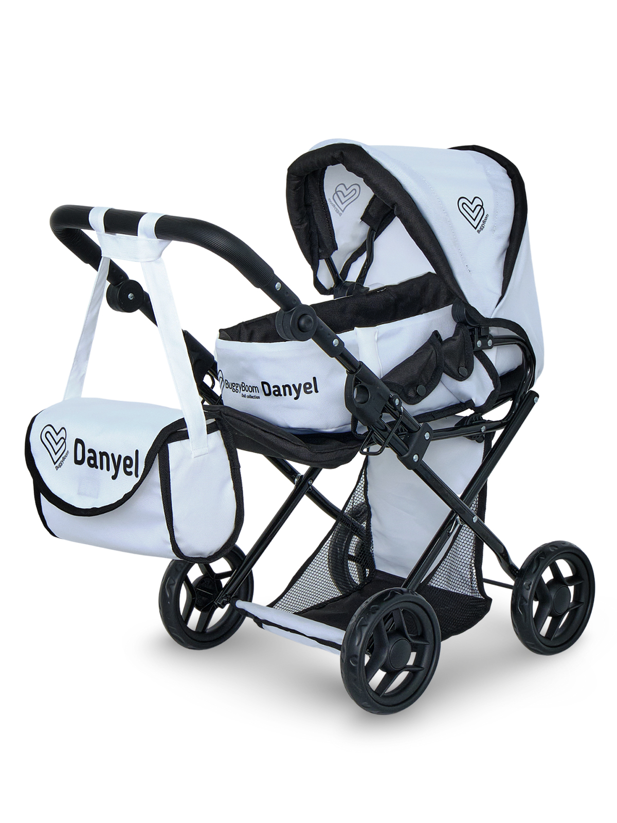 Коляска для кукол трансформер Buggy Boom с сумкой и съемной люлькой белая 8450-3100 - фото 1