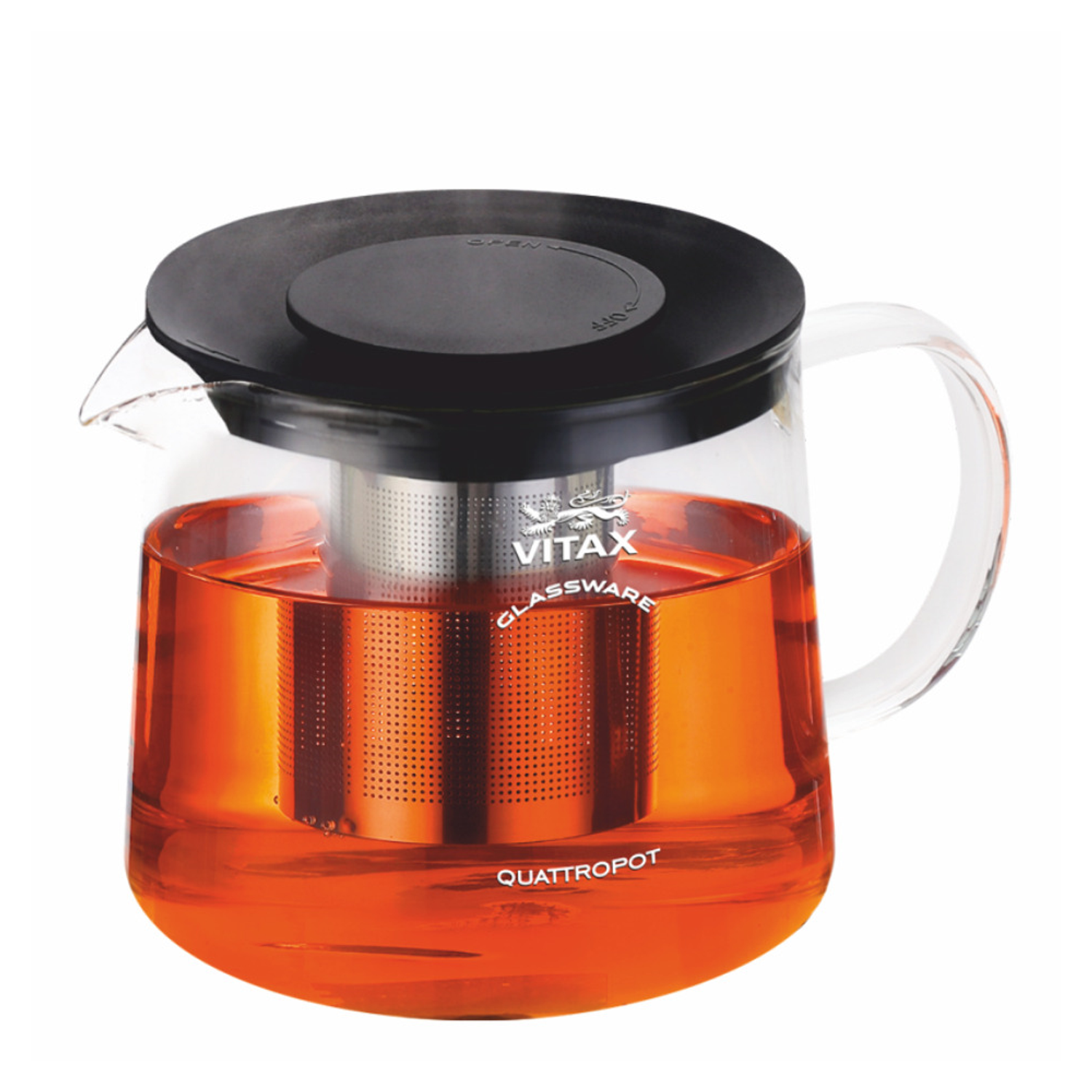 Чайник заварочный Vitax 1.5 л из жаропрочного стекла с ситечком можно греть на плите - фото 1